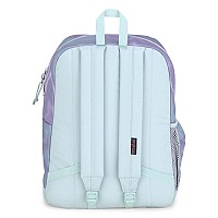 Jansport Cross Town Plus Backpack Large Main Compartment Side Water Bottle Pocket 15Inch Padded Laptop Sleeve Platinum Pu