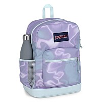 Jansport Cross Town Plus Backpack Large Main Compartment Side Water Bottle Pocket 15Inch Padded Laptop Sleeve Platinum Pu