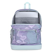 Jansport Cross Town Plus Backpack Large Main Compartment Side Water Bottle Pocket 15Inch Padded Laptop Sleeve Platinum Pu