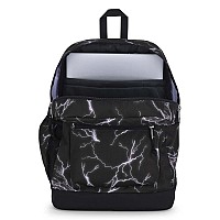 Jansport Cross Town Plus Backpack Large Main Compartment Side Water Bottle Pocket 15Inch Padded Laptop Sleeve Electric Bo