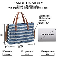 Laptop Tote Bag For Women Work 156 Inch Canvas Shoulder Bags Computer Messenger Purse Teacher Handbag Office Briefcase