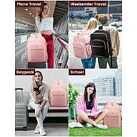 Lovevook Travel Backpack For Women 40L Carry On Backpack With 3 Packing Cubes 17 Inch Water Resistant Luggage Computer Daypack