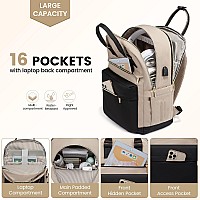 Lovevook Laptop Backpack For Women 156 Inchcute Backpack Laptop Bag With Usb Portwaterproof Travel Backpack Purse Teacher Nur