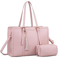 Lovevook Laptop Bag For Women 156 Inch Lightweight Pu Laptop Tote Bag Large Capacity Computer Bag With Clutch Purse For Busine