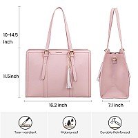 Lovevook Laptop Bag For Women 156 Inch Lightweight Pu Laptop Tote Bag Large Capacity Computer Bag With Clutch Purse For Busine