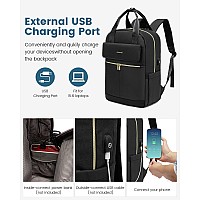 Lovevook Laptop Backpack For Women 156Inch Laptop Bag With Usb Port Waterproof Travel Work Backpack Purse Antitheft Backpac