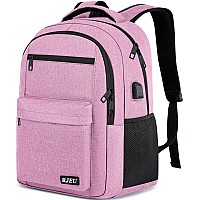 Rjeu Backpack For Women School Backpack For Teen Girls College Back Pack With Usb Charging Port Pink