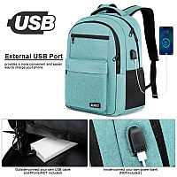 Rjeu Backpack For Women School Backpack For Teen With Usb Charging Hole Water Resistant College Bookbag 156 Inch Large Capac