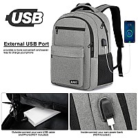 Rjeu Backpack For Men And Women School Backpack For Teen Boys And Girls 156 Inch Laptop Bookbag With Usb Charging Port For Bu