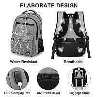 Rjeu Backpack For Men And Women School Backpack For Teen Boys And Girls 156 Inch Laptop Bookbag With Usb Charging Port For Bu