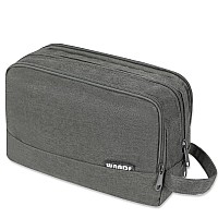 Toiletry Bag For Men Hanging Dopp Kit Water Resistant Shaving Bag Small Toiletry Bag For Traveling Denim Pure Grey