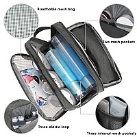 Toiletry Bag For Men Hanging Dopp Kit Water Resistant Shaving Bag Small Toiletry Bag For Traveling Denim Pure Grey