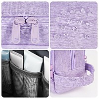 Toiletry Bag For Men Hanging Dopp Kit Water Resistant Shaving Bag Small Toiletry Bag For Traveling Denim Pure Purple