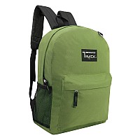 Moda West 24 Pack 17 Inch Wholesale Bulk Backpack For Work School In In Olive Color Perfect For Donations And Giveaways