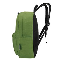 Moda West 24 Pack 17 Inch Wholesale Bulk Backpack For Work School In In Olive Color Perfect For Donations And Giveaways