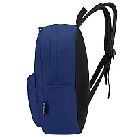 Moda West 24 Pack 17 Inch Wholesale Bulk Backpack For Work School In Navy Color Perfect For Donations And Giveaways