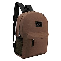 Moda West 24 Pack 17 Inch Wholesale Bulk Backpack For Work School In In Brown Color Perfect For Donations And Giveaways