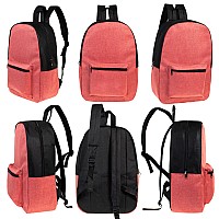 Moda West 24 Pack 17 Inch Wholesale Bulk Backpack For Work School In Assorted Color Perfect For Donations And Giveaways