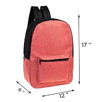 Moda West 24 Pack 17 Inch Wholesale Bulk Backpack For Work School In Assorted Color Perfect For Donations And Giveaways