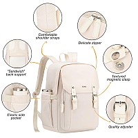 Rjeu Aesthetic School Backpack For Teen Girl156In Laptop Backpack Bookbag For College Student Travel Beige