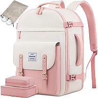 Lovevook Large Travel Backpack For Women Carry On Backpack Flight Approved Pink Cute College Backpack Book Bag Fits 18 Laptop