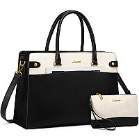 Lovevook Laptop Tote Bag For Women Work Leather Computer Bags For Laptops For Women Vintage Waterproof Laptop Bag Business Bri