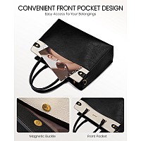 Lovevook Laptop Tote Bag For Women Work Leather Computer Bags For Laptops For Women Vintage Waterproof Laptop Bag Business Bri