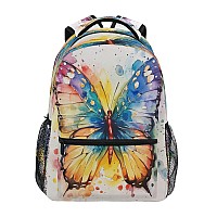 Abstract Vintage Butterfly Colorful Backpack School Bags Bookbags For Teen Kids Travel Laptop Daypack Bag