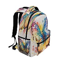 Abstract Vintage Butterfly Colorful Backpack School Bags Bookbags For Teen Kids Travel Laptop Daypack Bag