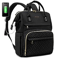 Lovevook Laptop Backpack For Women Quilted Fashion Business Computer Backpacks Travel Bags Purse Doctor Nurse Work Backpack Wit