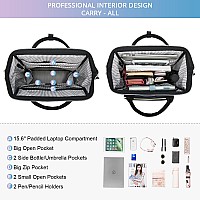 Lovevook Laptop Backpack For Women Fashion Travel Computer Business Bags Doctor Nurse Backpack Purse For Work With Usb Port F