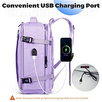 Voesld Travel Backpack For Women Men Carry On Backpack 17 Laptop Backpacks 18144 Inches Airlines Personal Item Bag Purp