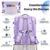 Voesld Travel Backpack For Women Men Carry On Backpack 17 Laptop Backpacks 18144 Inches Airlines Personal Item Bag Purp