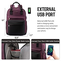 Lovevook Laptop Backpack For Women Men 173 Inch Laptop Bag With Usb Port Fashion Waterproof Backpacks Teacher Nurse Stylish Tr