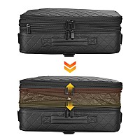 Byootique 2In1 Soft Sided Rolling Makeup Train Case Foldable Cosmetic Case With Makeup Bag Travel Organizer Trolley Suitcase For