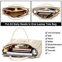 Laptop Tote Bag For Women Work 156 Inch Canvas Shoulder Bags Computer Messenger Purse Teacher Handbag Office Briefcase