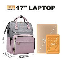 Lovevook Backpack Purse For Women Fits 17 Inch Laptop Backpacks With Usb Port Waterproof Travel Work Computer Business Bag Fa