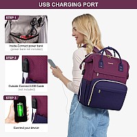 Lovevook Backpack For Women Fit 156Inch Laptop Large Backpack Purse With Usb Port Waterproof Travel Work Bag Teacher Doctor