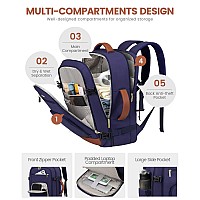 Lovevook Travel Backpack For Women Flight Approved 40L Large Carry On Backpack Personal Item Travel Bag For Airplanes Busines