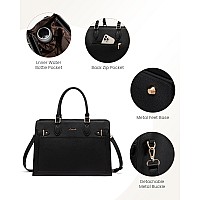 Lovevook Laptop Bag For Women 17 Inch Large Pu Leather Tote Bag Professional Teacher Work Bag Waterproof Business Computer Br