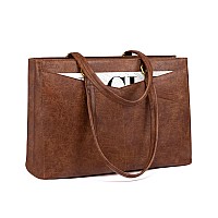 Lovevook Laptop Bag For Women173 Inch Laptop Tote Bag For Womenvintage Leather Work Tote Bags Computer Teacher Bagwaterproof