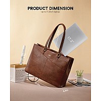 Lovevook Laptop Bag For Women173 Inch Laptop Tote Bag For Womenvintage Leather Work Tote Bags Computer Teacher Bagwaterproof