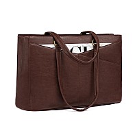 Lovevook Laptop Bag For Women156 Inch Laptop Tote Bag For Womenvintage Leather Work Tote Bags Computer Teacher Bagwaterproof