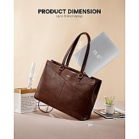 Lovevook Laptop Bag For Women156 Inch Laptop Tote Bag For Womenvintage Leather Work Tote Bags Computer Teacher Bagwaterproof