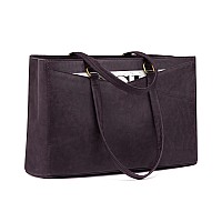 Lovevook Laptop Bag For Women156 Inch Laptop Tote Bag For Womenvintage Leather Work Tote Bags Computer Teacher Bagwaterproof