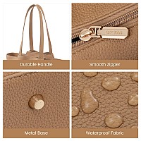 Lovevook Laptop Tote Bag For Women 156 Inch Work Bag Leather Laptop Bag With Clutch Large Capacity Office Purse Computer Brief