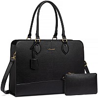 Lovevook Laptop Bag For Women Work Tote Bags 156 Inch Computer Bags For Laptops For Women Purse Large Vintage Pu Leather Wate