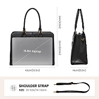 Lovevook Laptop Bag For Women Work Tote Bags 156 Inch Computer Bags For Laptops For Women Purse Large Vintage Pu Leather Wate