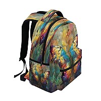 Colorful Butterfly Mysticism Backpack For Girls School Bags Bookbags For Teen Kids Travel Laptop Daypack Bag Laptop Backpacks