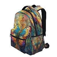 Colorful Butterfly Mysticism Backpack For Girls School Bags Bookbags For Teen Kids Travel Laptop Daypack Bag Laptop Backpacks